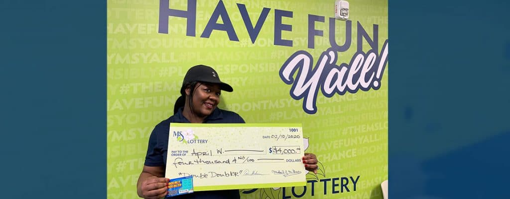 April W. of Lucedale won $4,000 from a Double Doubler