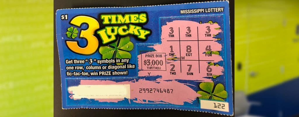 Yazoo City man won $3,000 from a 3xs Lucky scratch-off