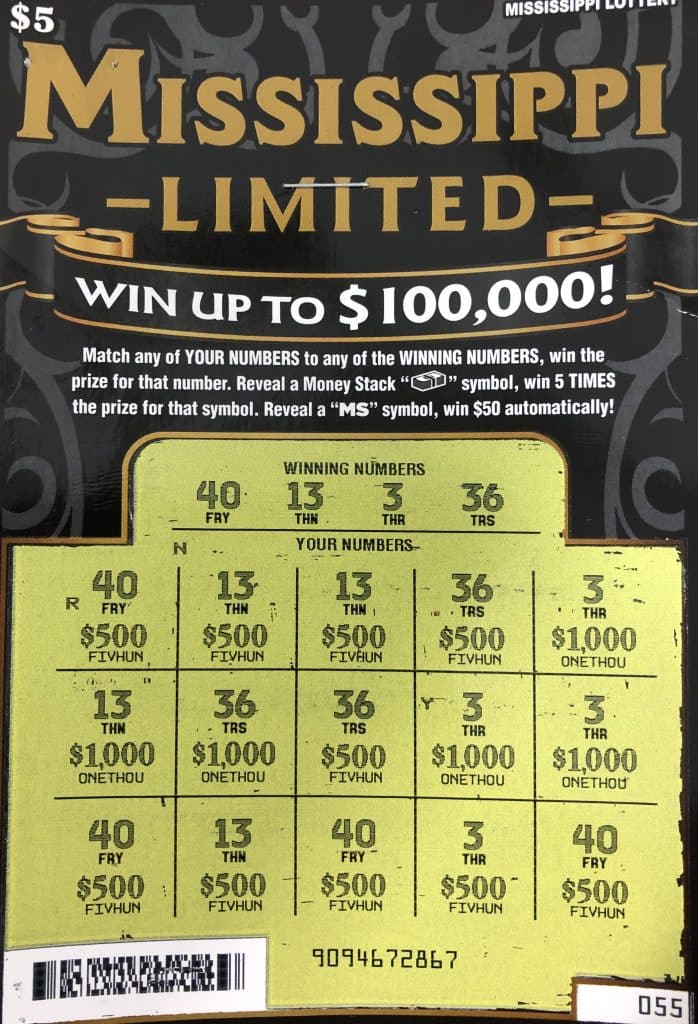 A Canton woman won $10,000 on a Mississippi Limited scratch-off game purchased from Tobacco Depot on Meadowlark Dr. in Canton.