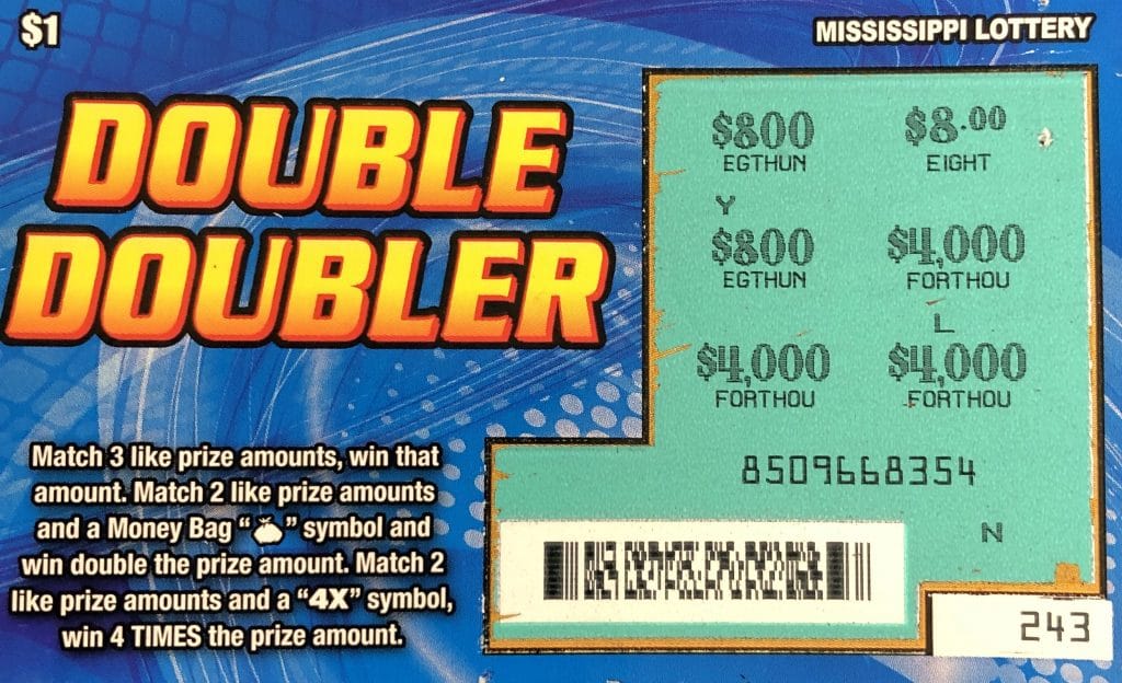 A Brandon player won $4,000 on a Double Doubler scratch-off game purchased from Ravinder Food & Gas on Siwell Rd., in Jackson.