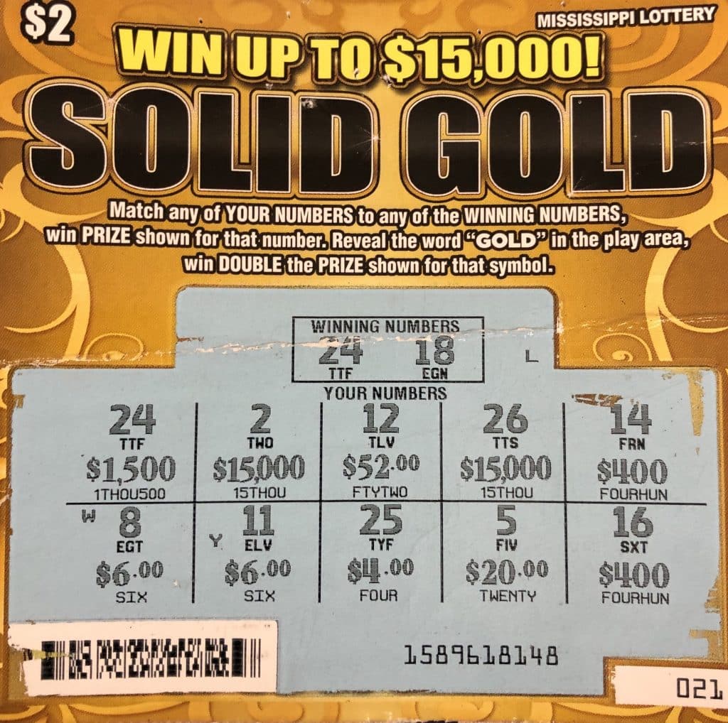 A Bude woman won $1,500 from a Solid Gold scratch-off game purchased at Five Star Food and Fuel on Hwy. 84 W., Meadville.