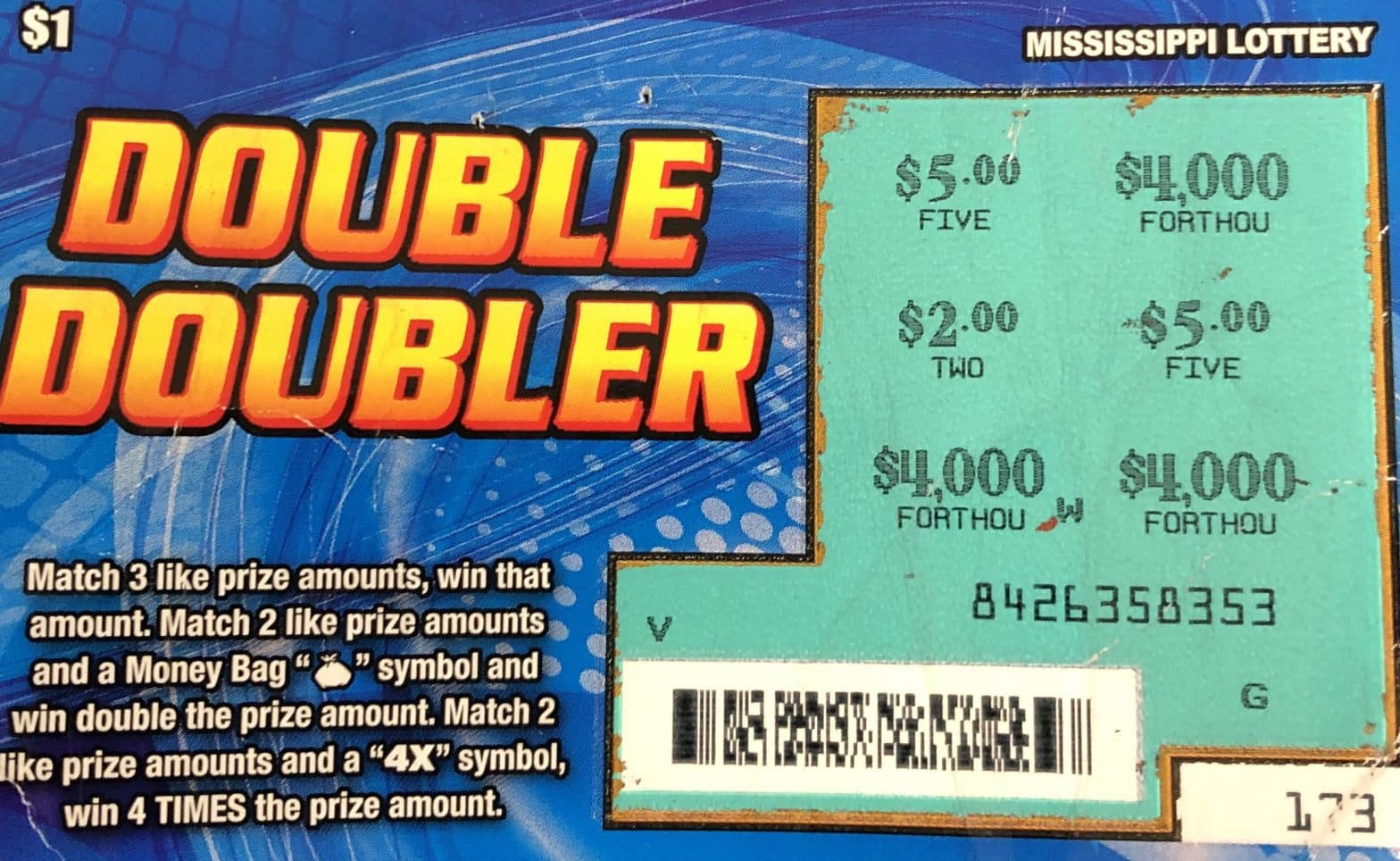 An Aberdeen woman won $4,000 from a Double Doubler scratch-off game purchased at Corinth Express on Cass St. in Corinth.