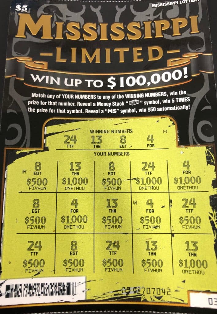 A Gulfport woman won $10,000 on a MS Limited scratch-off game purchased at Webber Discount Xpress on Klein Rd., Gulfport.