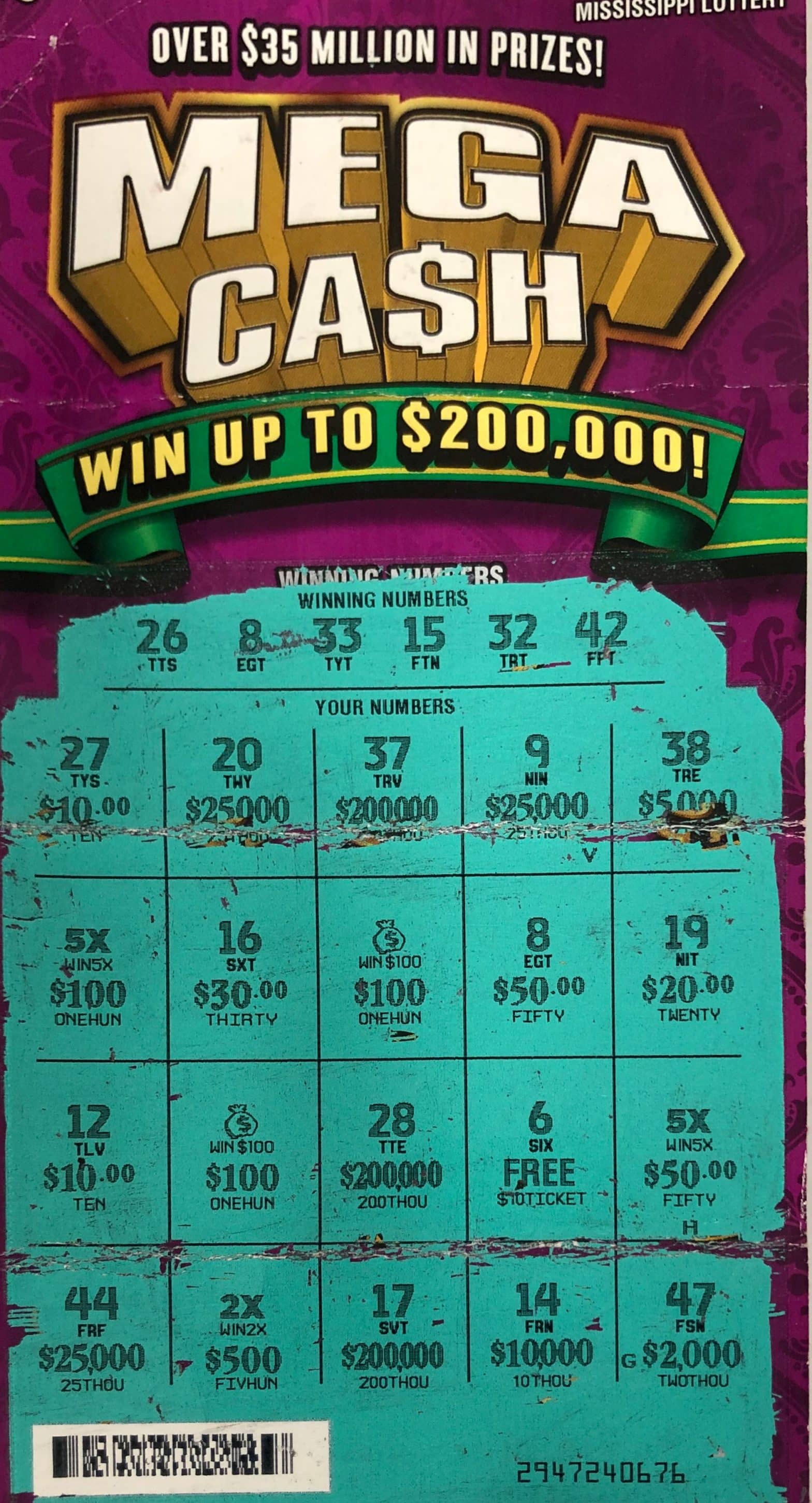 A Kokomo woman won $2,000 from a Mega Ca$h scratch-off game purchased at Fast Mart on Columbia Ave., Prentiss.