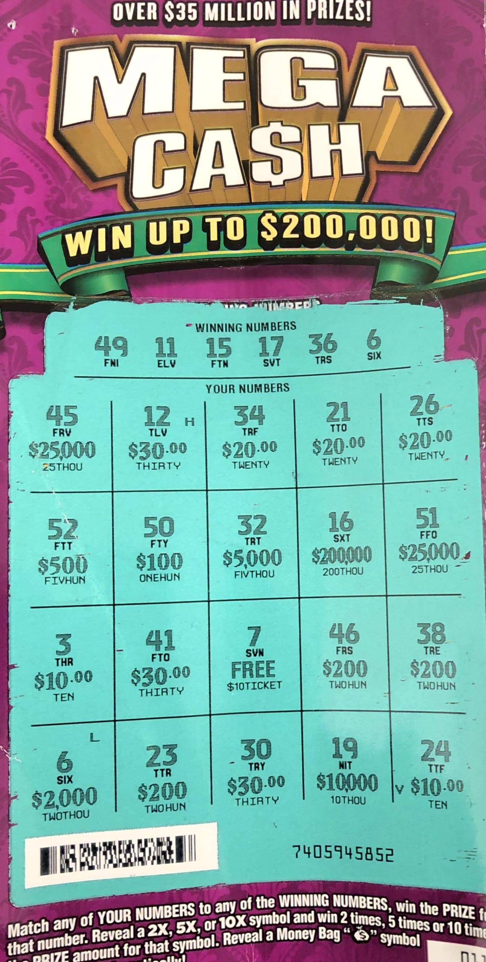 A Lauderdale player won $2,000 on a Mega Ca$h scratch-off game purchased from Eddie’s Grocery Market on 5th Street in Meridian.