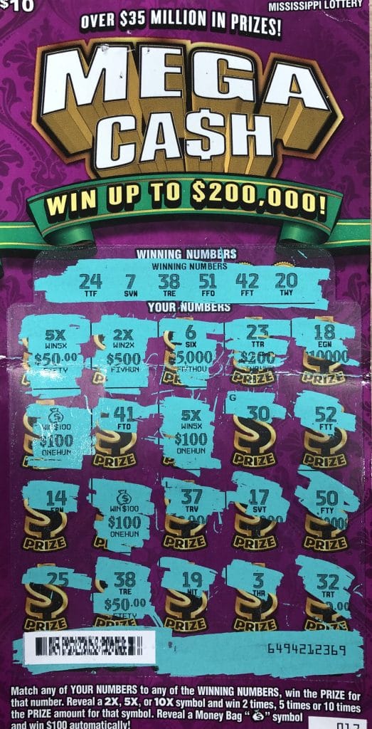 A Buckatunna woman won $2,000 from a Mega Ca$h scratch-off game purchased at Clark Oil on Hwy. 45 S. in Buckatunna.