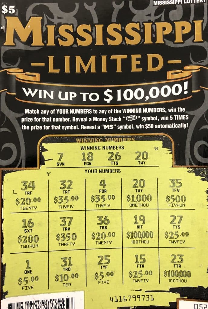 A Vancleave player won $1,000 on a MS Limited scratch-off game purchased from Polk’s Crossgates Discount Drugs Inc., on Washington Ave., in Ocean Springs.