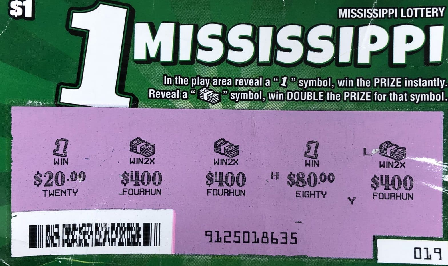 A Gulfport man won $2,500 on a “1, 2, 3 Mississippi” scratch-off game purchased at Pure Lorraine on Lorraine Rd., Gulfport.