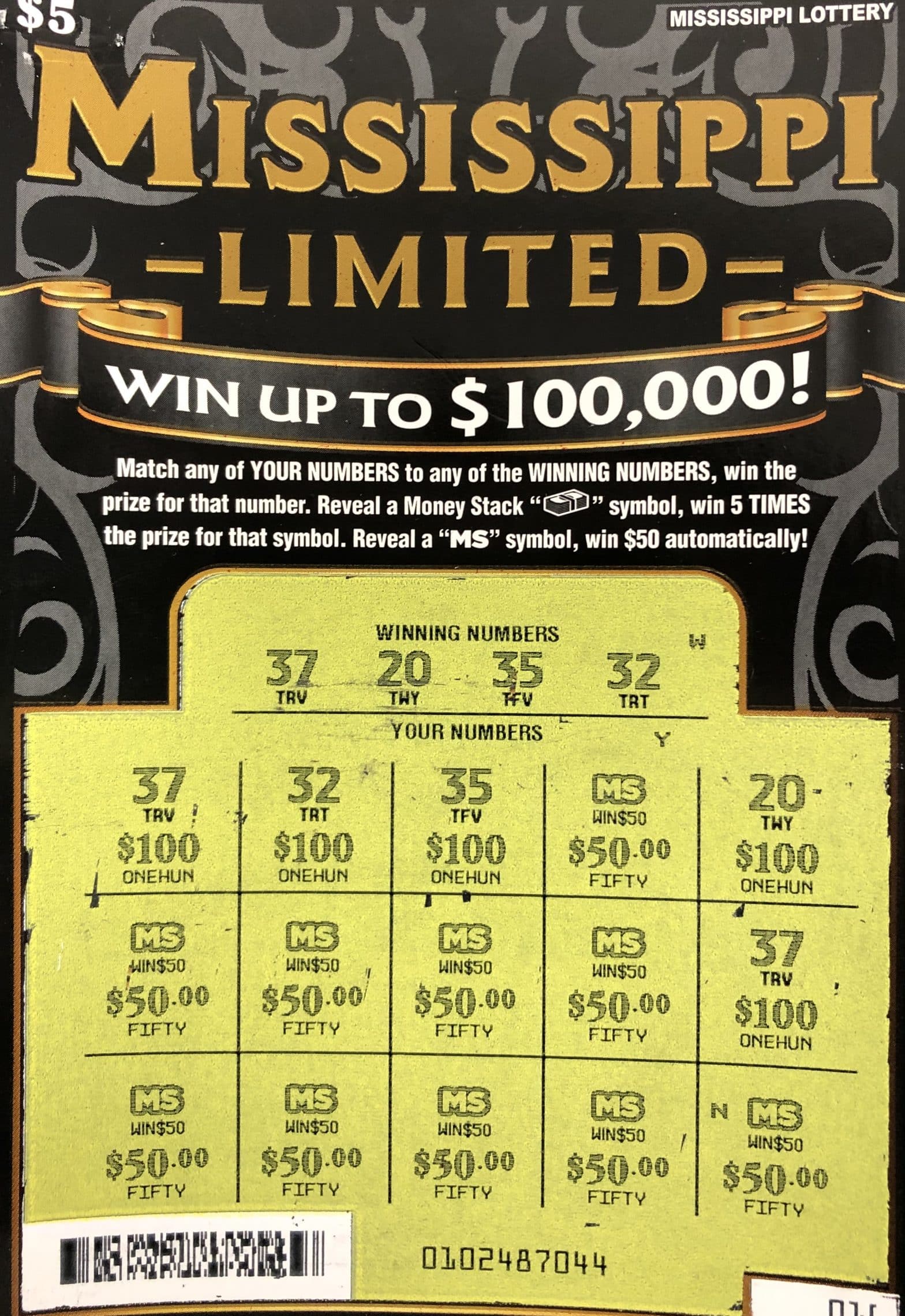 A New Albany man won $1,000 on a MS Limited scratch-off game purchased from Circle K on HWY 15 S., New Albany.