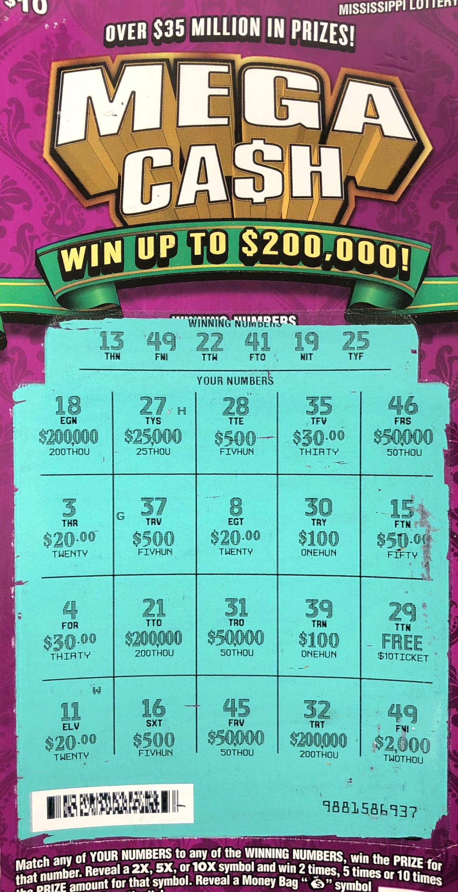 A Florence woman won $2,000 on a Mega Ca$h scratch-off game purchased at Bridges Quickie on Hwy. 469 S., Florence.