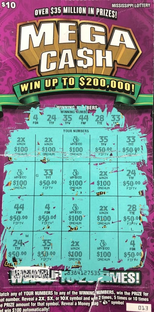 A Ridgeland man won $2,000 on a Mega Ca$h scratch-off game purchased at Circle K on Rice Rd., Ridgeland.