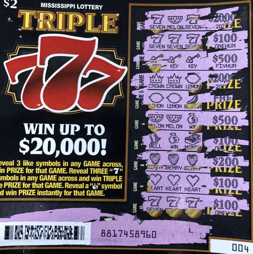 A Eupora woman won $2,000 on a Triple 777 scratch-off game purchased from the Circle K Store located on Veteran’s Memorial Blvd., in Eupora.