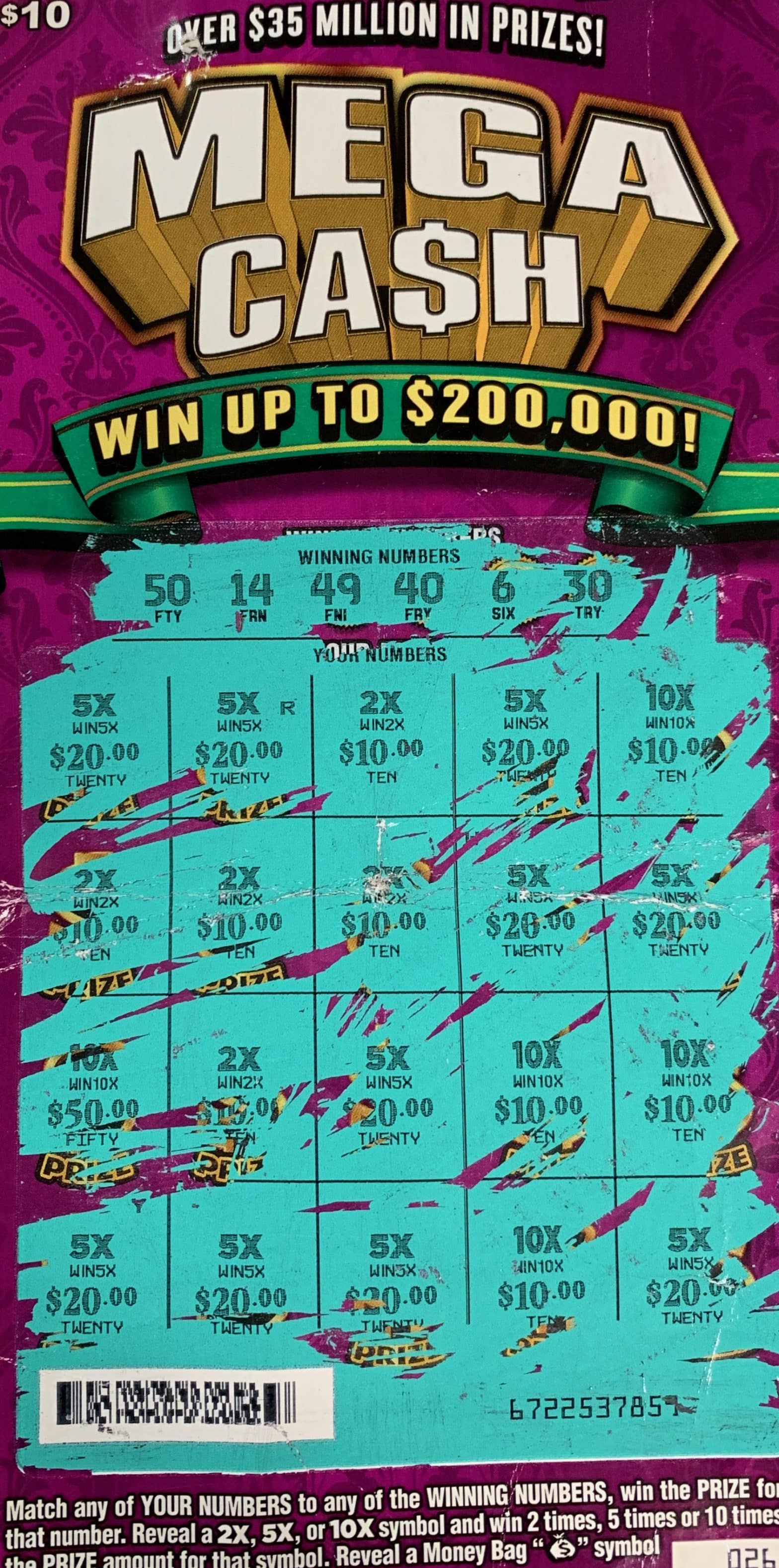 A Jackson woman won $2,000 on a Mega Ca$h scratch-off game purchased at Fast Fill 2 on S. Gallatin St., Jackson.