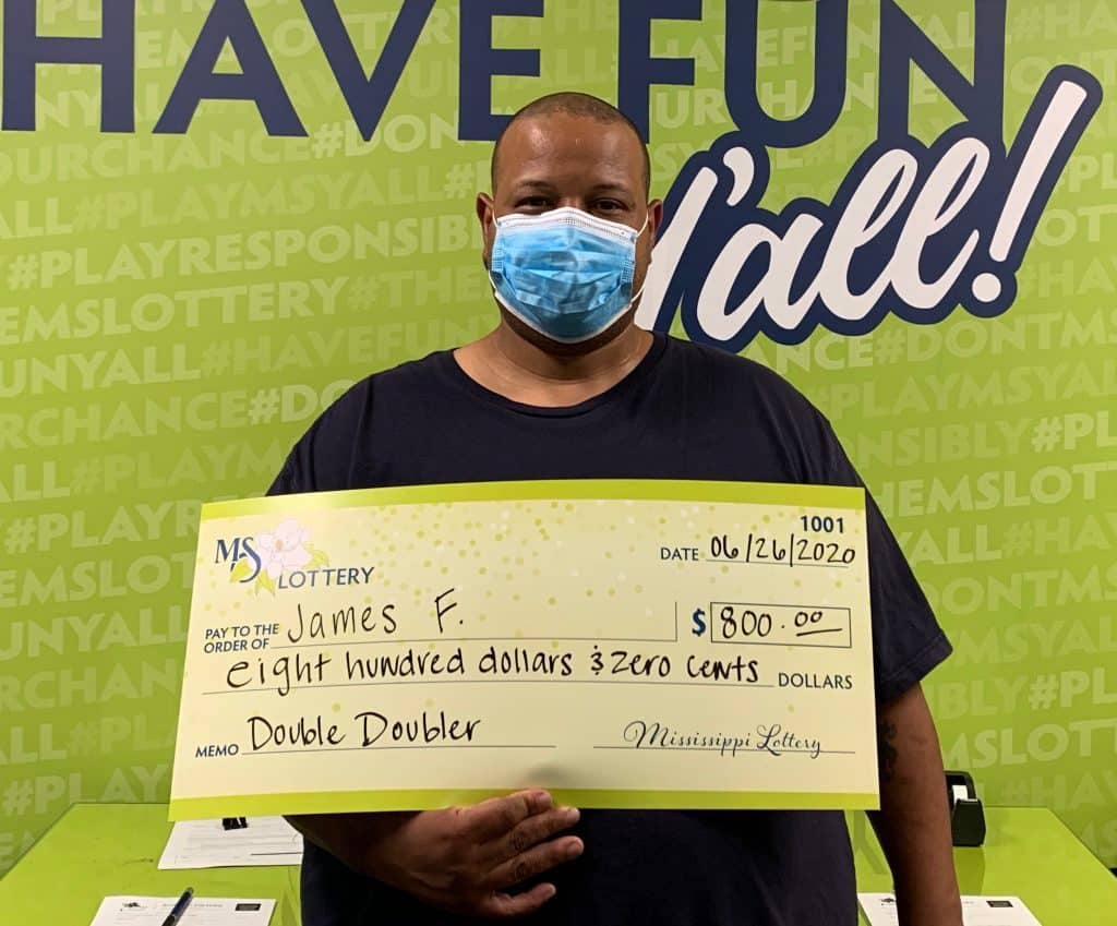 James F. of Gulfport won $800 on a Double Doubler scratch-off game purchased from Circle K on HWY 49 S., Gulfport.