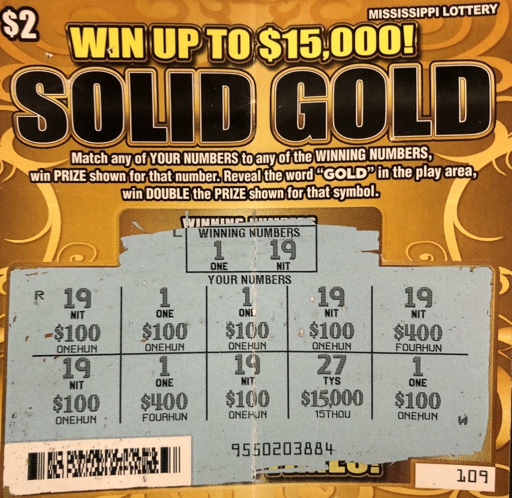 A Newton man won $1,500 on a Solid Gold scratch-off game purchased at Newton Crossing on Eastside Dr., Newton.