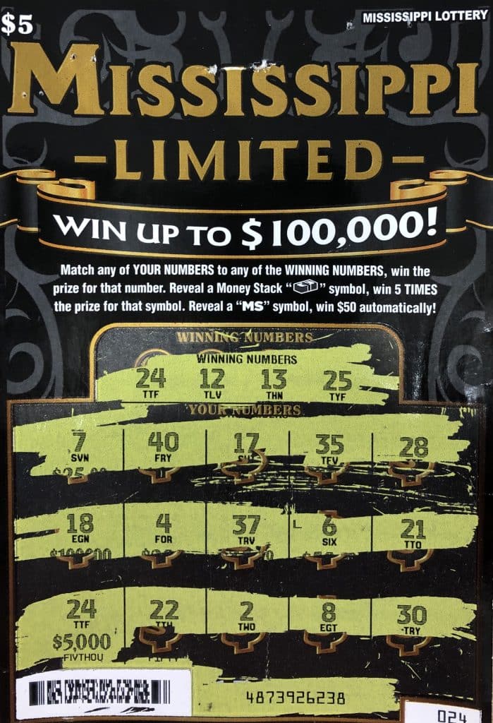 A Red Bay, Ala., man won $5,000 from a Mississippi Limited scratch-off game purchased at Rainbow Dollar Store on Main St., Tishomingo.