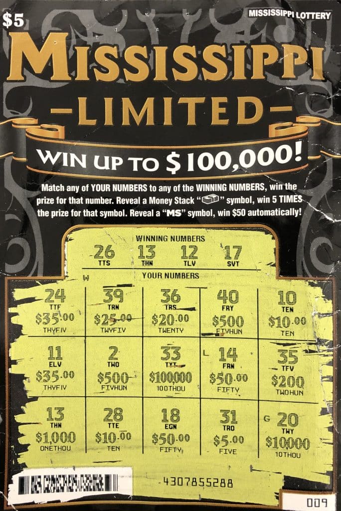 A Sumrall player won $1,000 on a Mississippi Limited scratch-off game purchased from Keith's Superstore on HWY 98 in Sumrall.