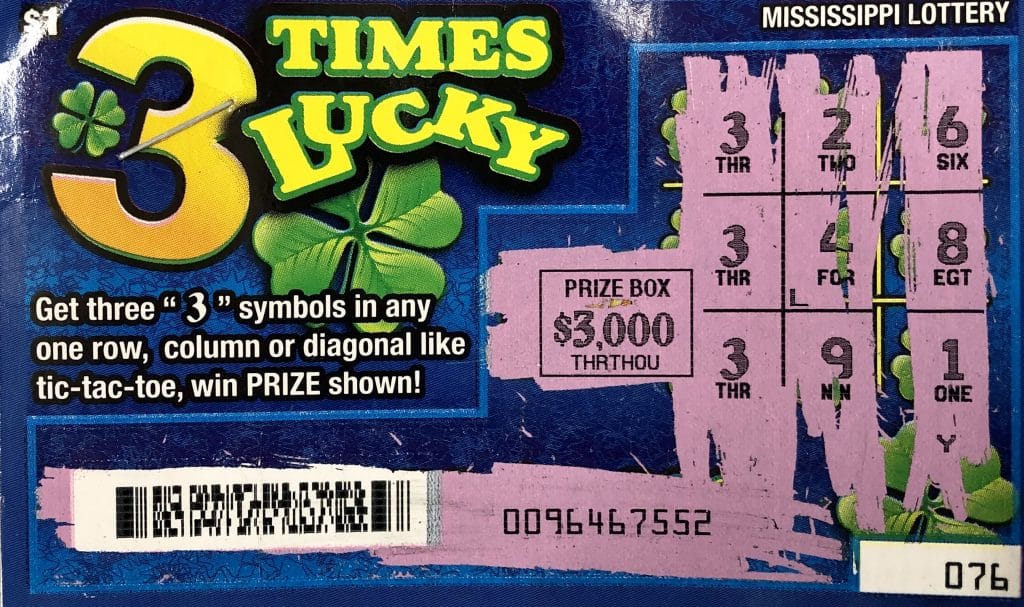 A Canton woman won $3,000 on a 3 Times Lucky scratch-off game purchased at Michael’s on Hwy. 16 East, Canton.