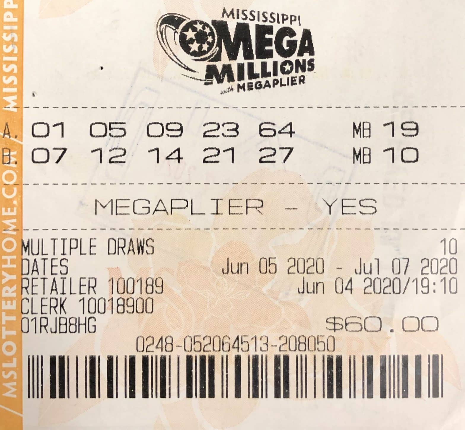 A D'Iberville woman won $1,000 on a Mega Millions ticket purchased from The C Store on A Mallet Rd., D'Iberville.