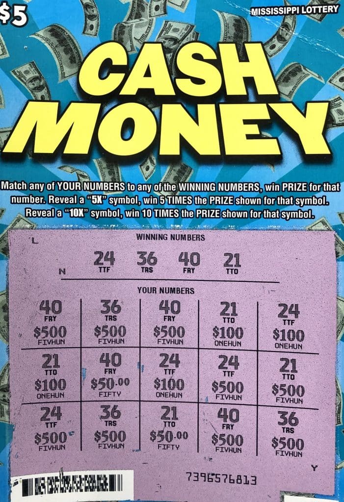 A Jackson man won $5,000 on a Cash Money scratch-off game purchased at D & P Food & Gas on Woodrow Wilson Ave., Jackson.