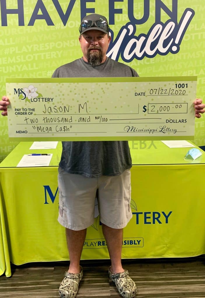 Jason M. of Collinsville won $2,000 on a Mega Ca$h scratch-off game purchased at Union Junction on East Jackson Rd., Union.