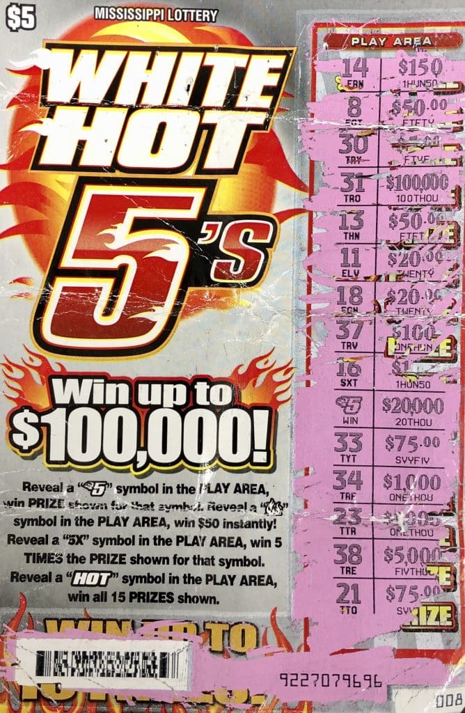 An Okolona woman won $20,000 on a White Hot 5s scratch-off game purchased from United Convenience Store on E. Monroe Ave., Okolona.