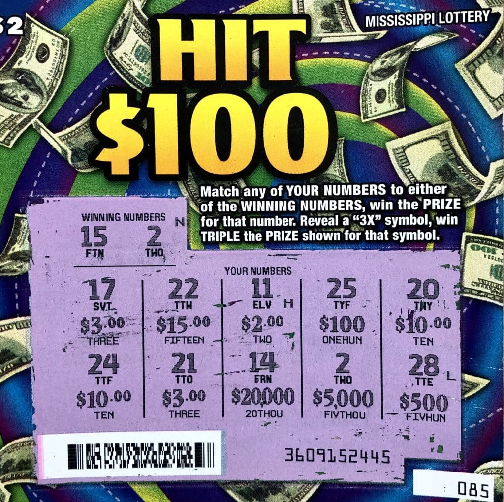 An Orange Beach, Ala., woman won $5,000 on a Hot 100s scratch-off game purchased at Raceway on Hwy. 63, Moss Point.