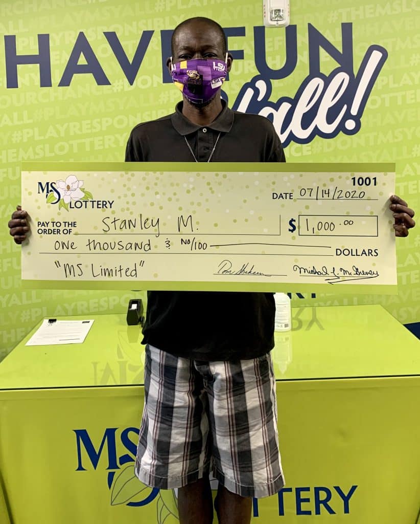 Stanley M. of Pascagoula won $1,000 on a Mississippi Limited scratch-off game purchased at Murphy Oil on Denny Ave., Pascagoula.