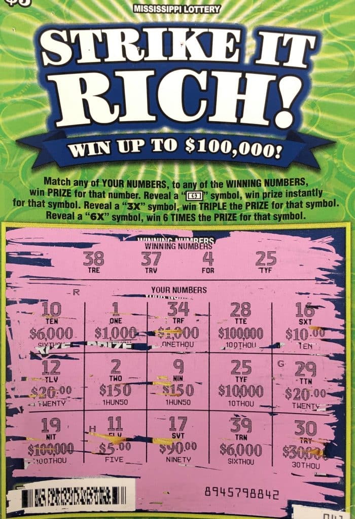 A West Point man won $10,000 on a Strike It Rich scratch-off game purchased at One Stop Food Mart on Hwy. 45 Alt., West Point.