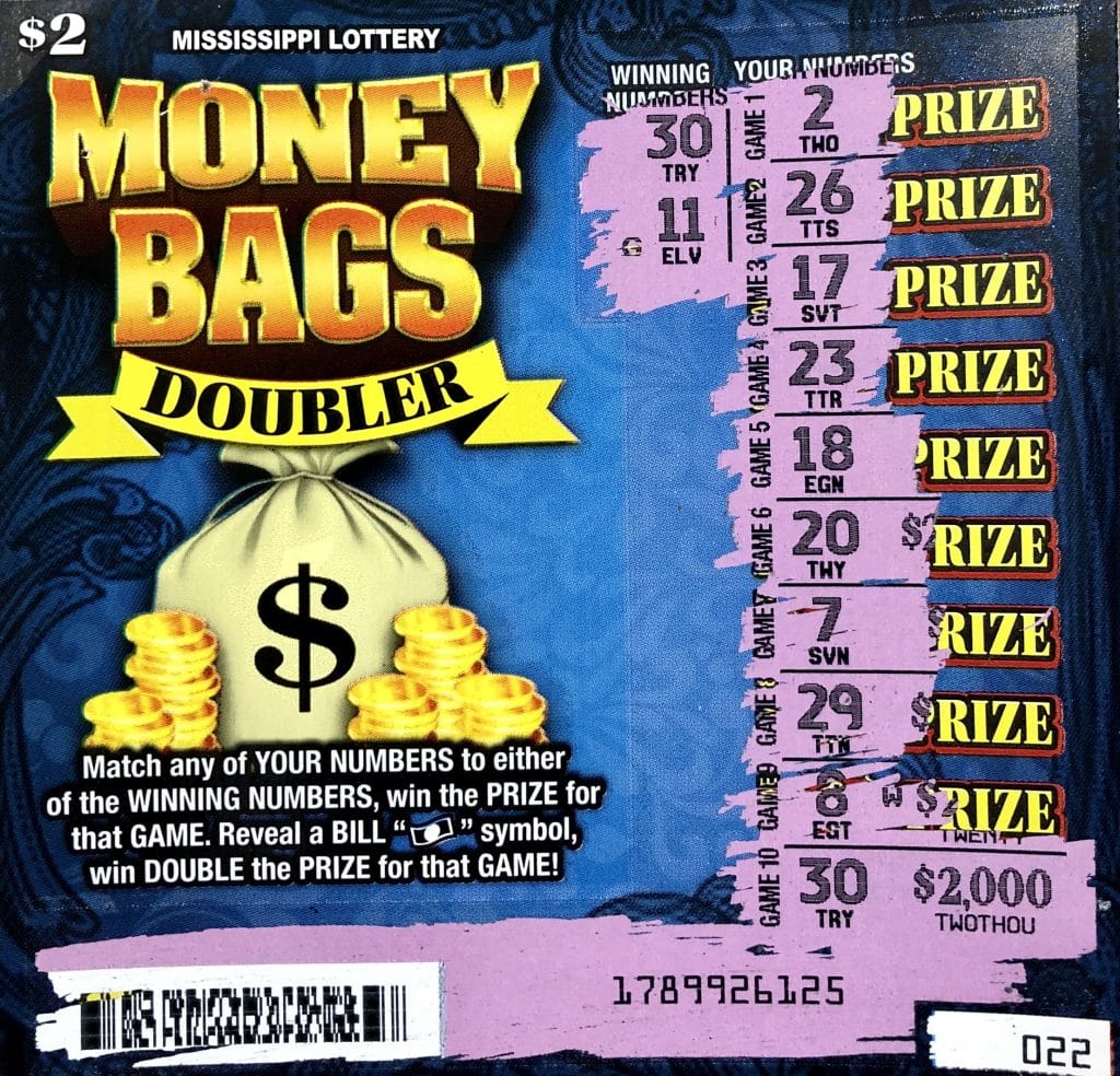 A Carthage man won $2,000 on a Money Bags Doubler scratch-off game purchased at Shell Mart Carthage on Hwy. 16 E., Carthage.