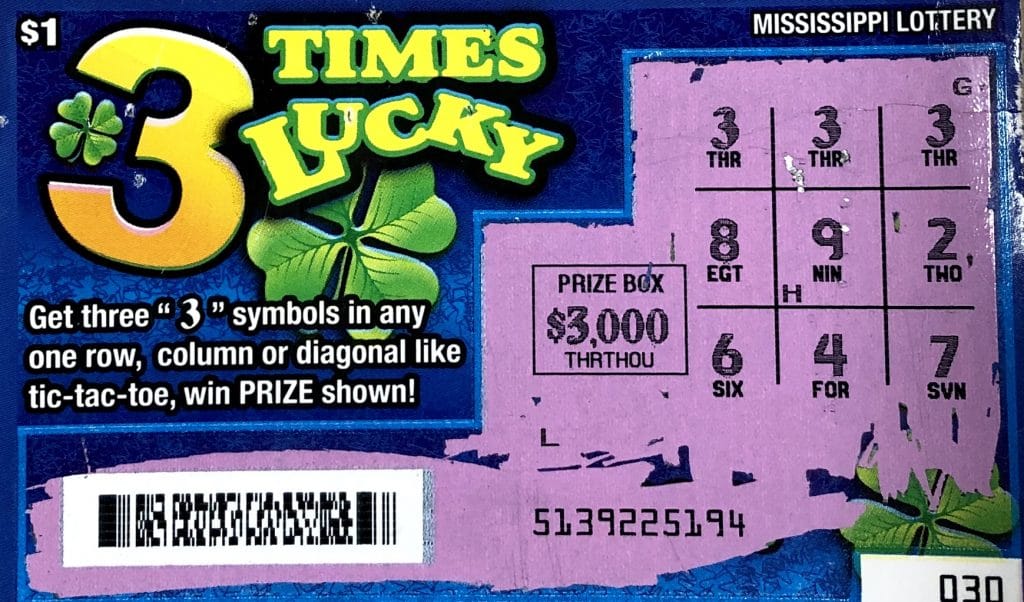 A Fayette player won $3,000 on a 3 Times Lucky scratch-off game purchased from Tri Star INC on HWY 12 E., Caledonia.