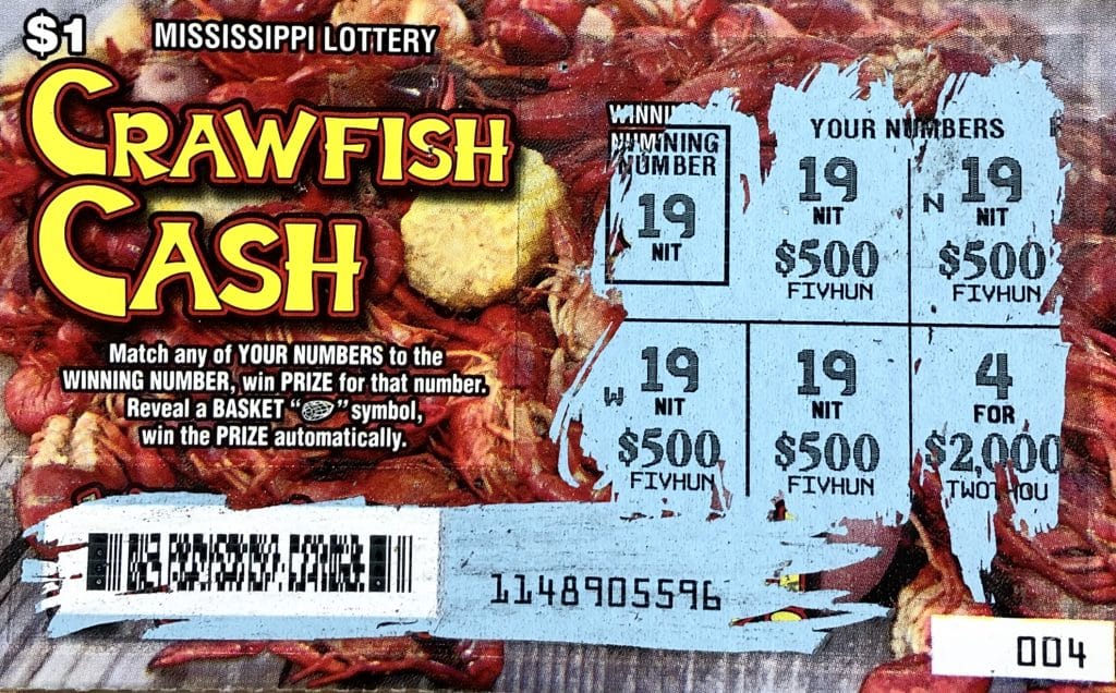 A Jackson player won $2,000 on a Crawfish cash scratch-off game purchased from Flag Chapel Food Retail LLC on N. Flag Chapel Rd., Jackson