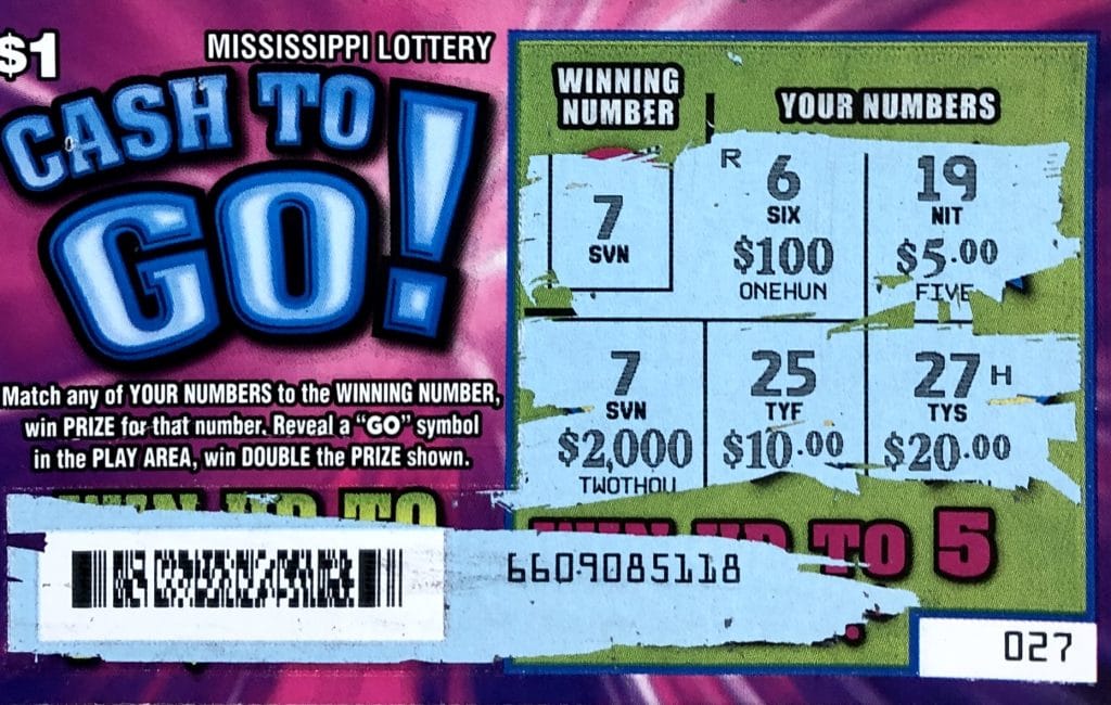 A Lucedale woman won $2,000 on a Cash to Go scratch-off game purchased from LL Quick Mart on HWY 63 S., Lucedale.