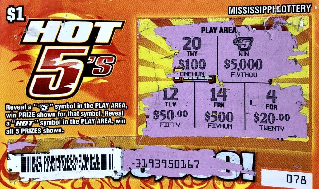 A Sharkey County woman won $5,000 on a Hot 5s scratch-off game purchased at Rick’s Express on Hwy. 61 N., Rolling Fork