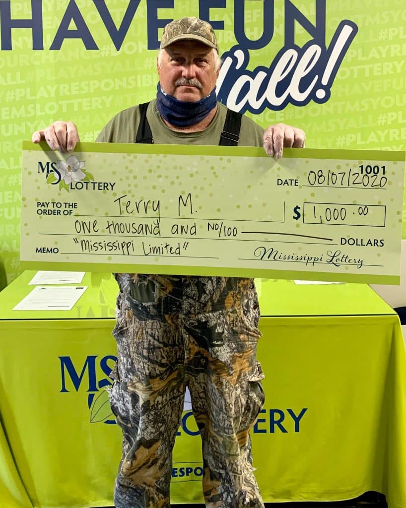 Terry M. of Lucedale won $1,000 on a MS Limited scratch-off game purchased from H & H Chevron on Highway 63, Moss Point.