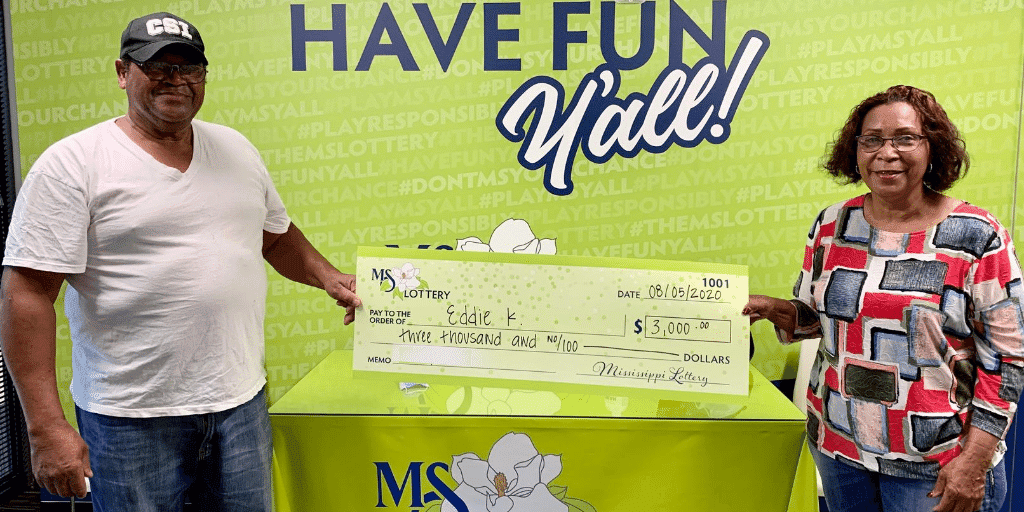 Eddie K. of Moss Point won $3,000 on a 3 Times Lucky scratch-off game purchased from JJ's Food Market on Main St., Moss Point.