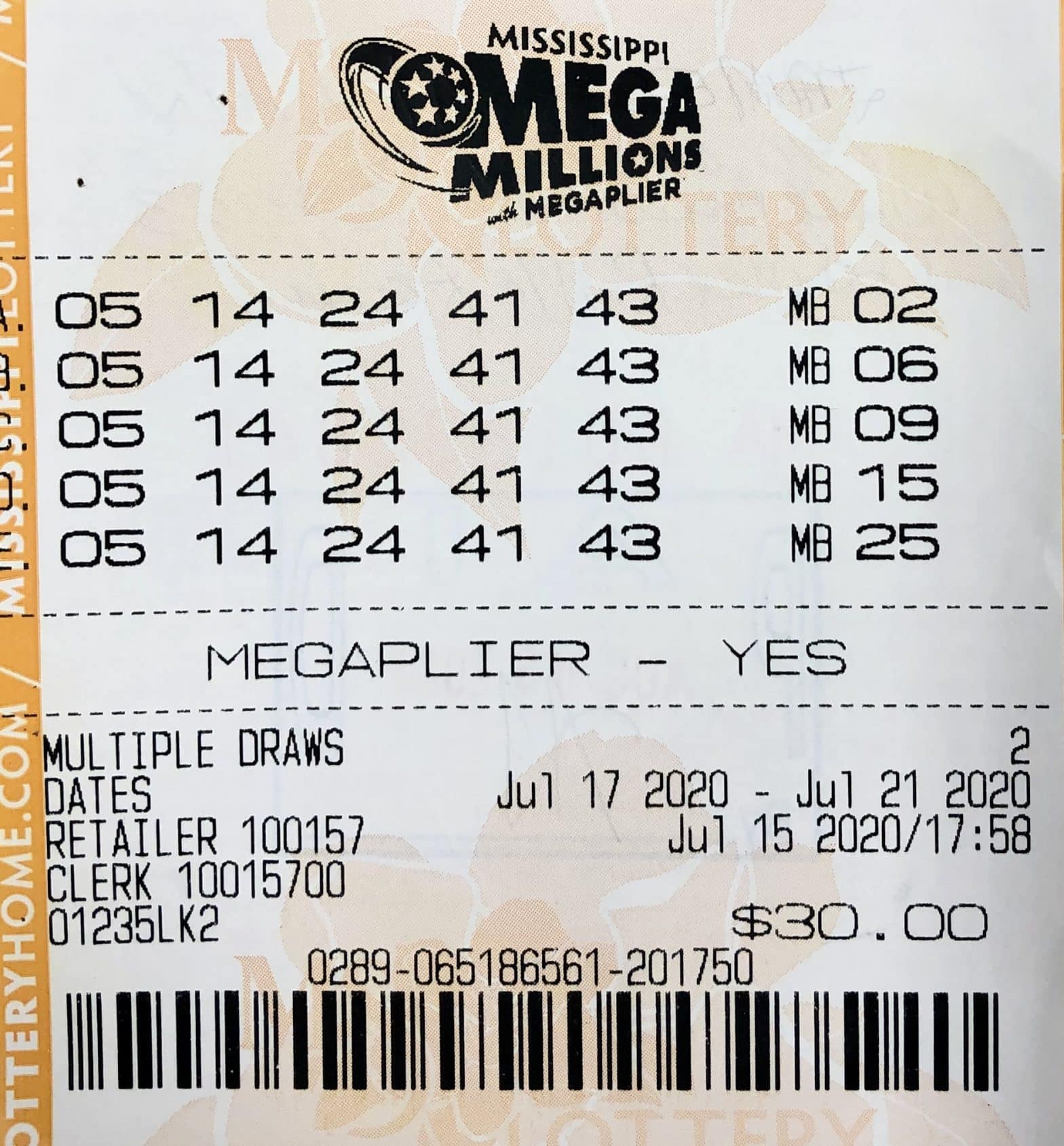 A West Point man won $720 on a Mega Millions ticket purchased from Airbase Texaco on Highway 45 N., Columbus.