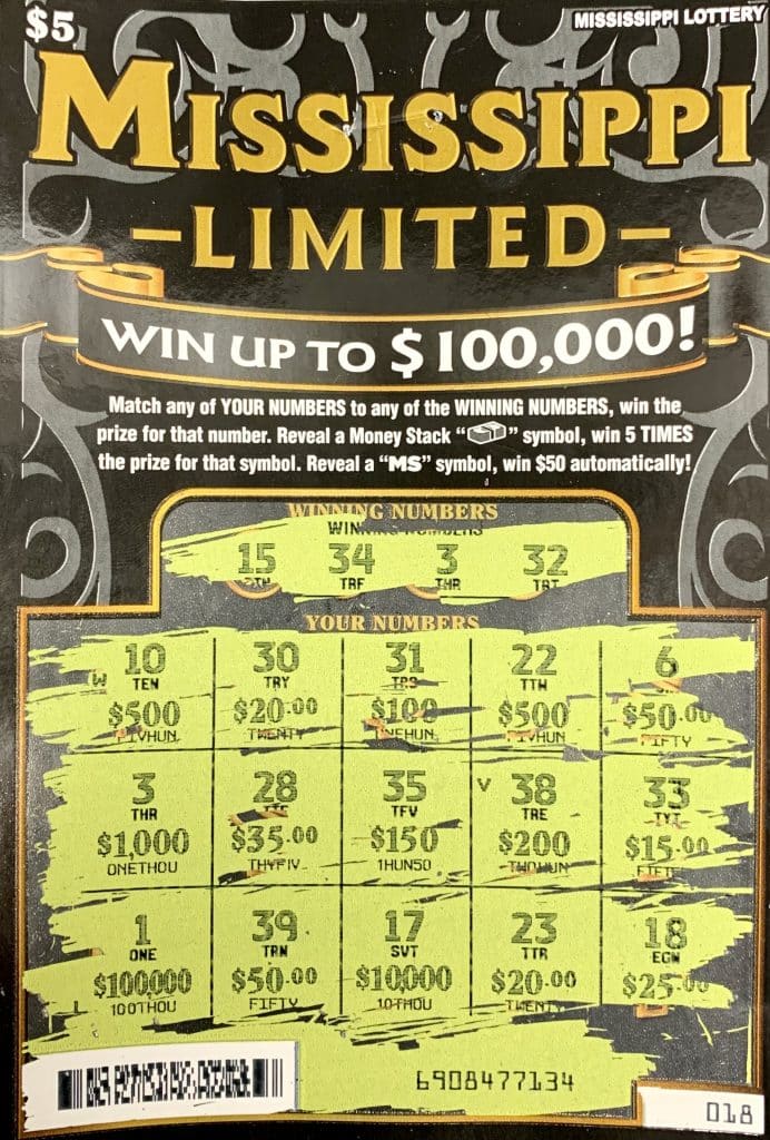 A Gulfport man won $1,000 on a Mississippi Limited scratch-off game purchased at Island View Casino Resort on W. Beach Blvd., Gulfport.