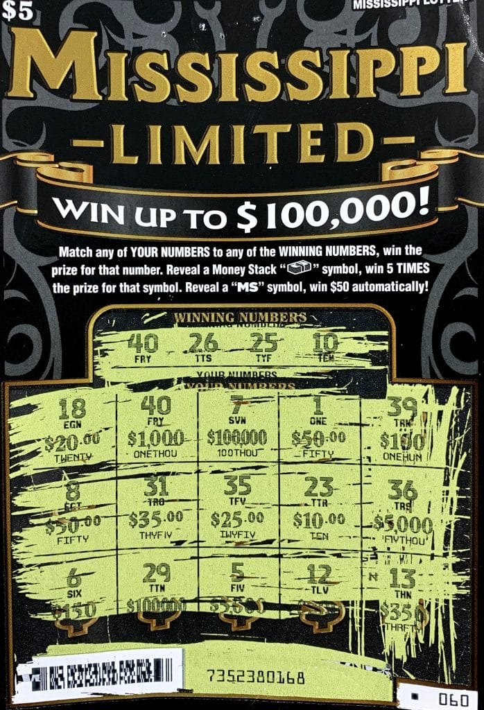 A Tupelo woman won $1,000 on a Mississippi Limited scratch-off game purchased at Sprint Mart on Hwy. 145, Nettleton.