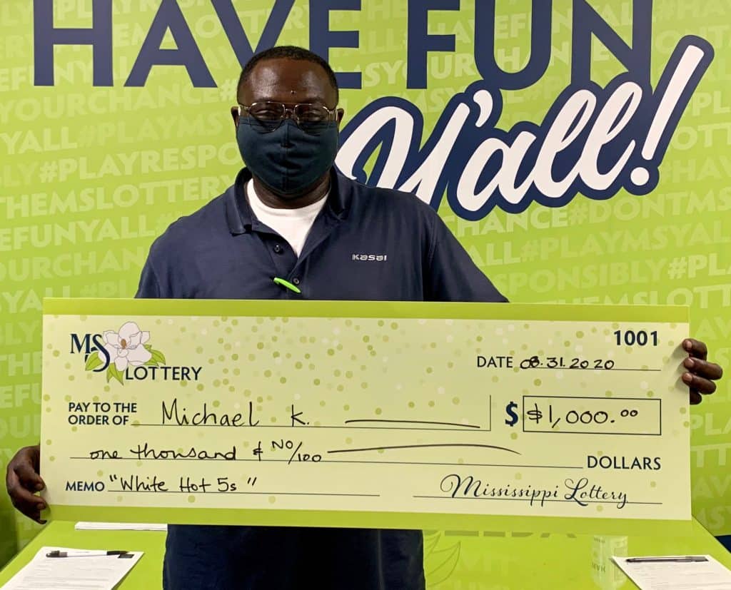 Michael K. of Yazoo City won $1,000 on a White Hot 5s scratch-off game purchased at The C Store on Gluckstadt Rd., Gluckstadt.