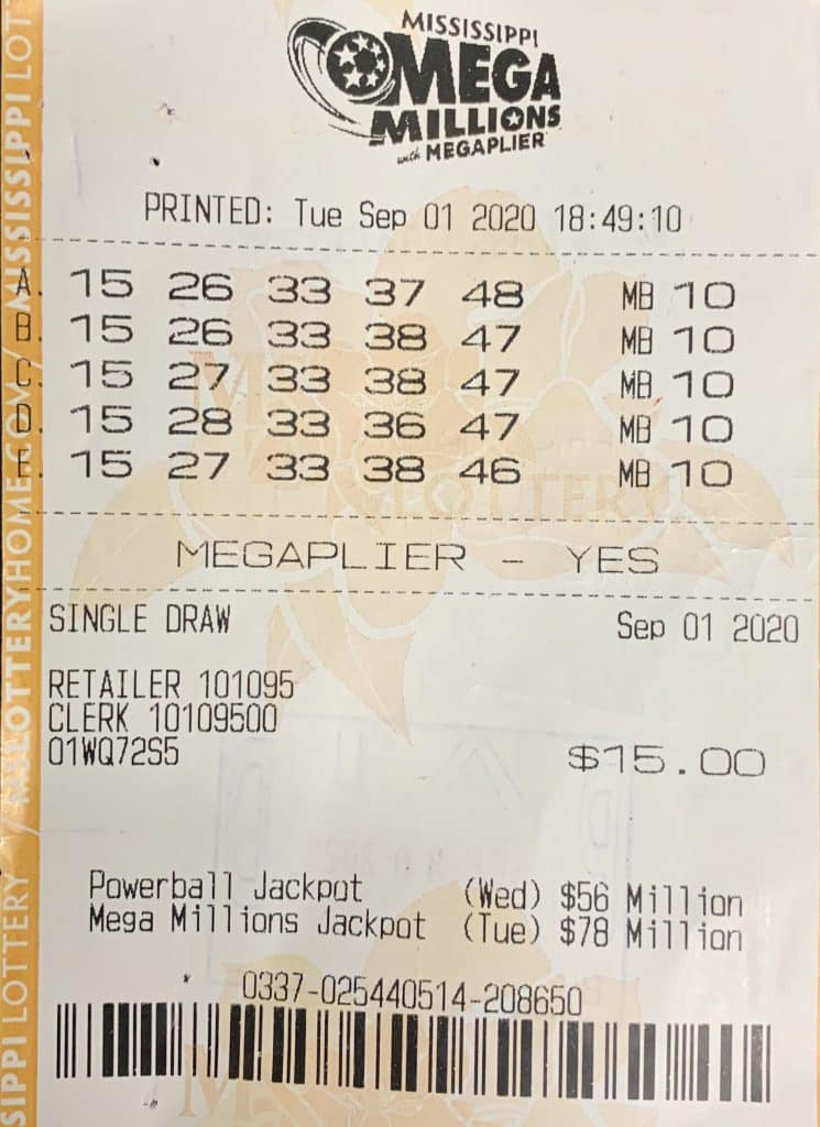 An Olive Branch player won $2,040 on a Mega Millions ticket purchased at Shell on Church Road, Olive Branch.