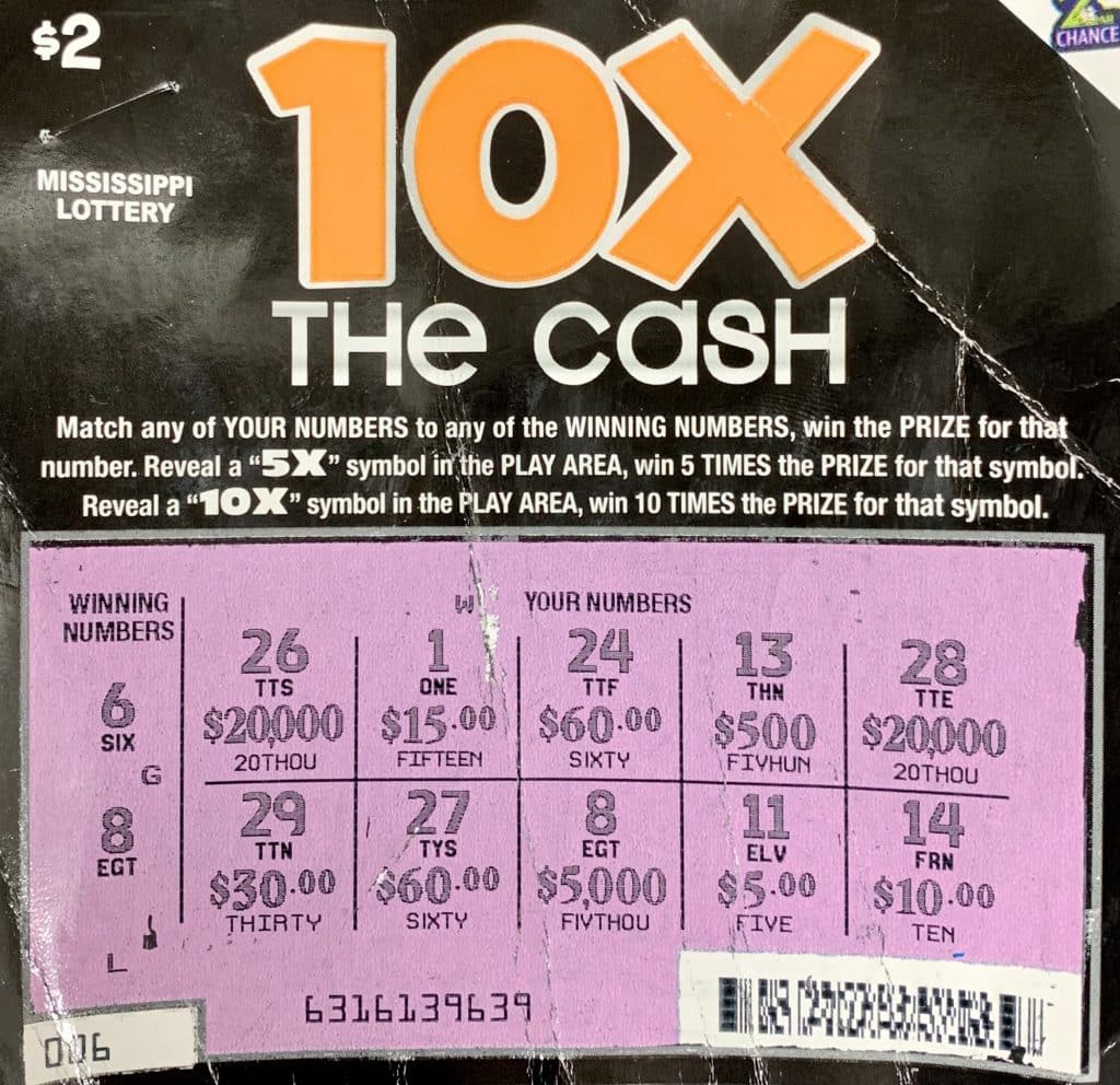 A Sandy Hook woman won $5,000 on a 10X The Cash scratch-off game purchased from FU5 LLC on Hardy St., Hattiesburg.