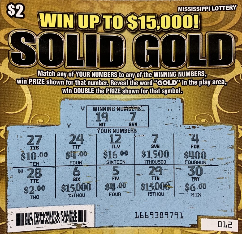 A Bolivar County woman won $1,500 on a Solid Gold scratch-off game purchased from Double Quick #87 on S. Davis Ave., Cleveland.