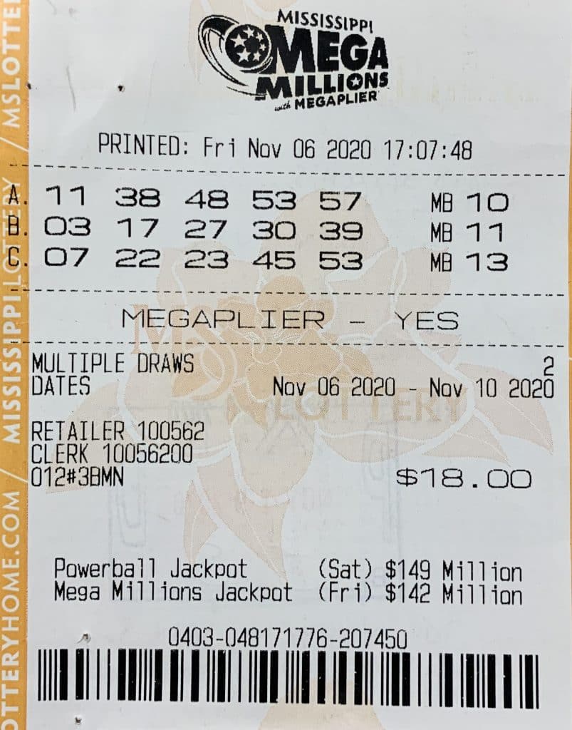 A Mobile, Ala., man won $1,000 on a Mega Millions ticket purchased from The Oaks of Moss Point on Old Stage Rd., Moss Point.