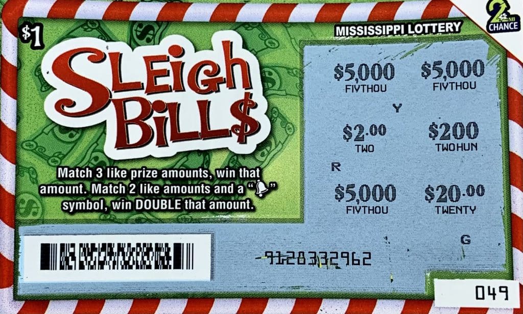 A Rosedale woman won $5,000 on a Sleigh Bill$ scratch-off game purchased from Double Quick on Malvina Rd., Rosedale.