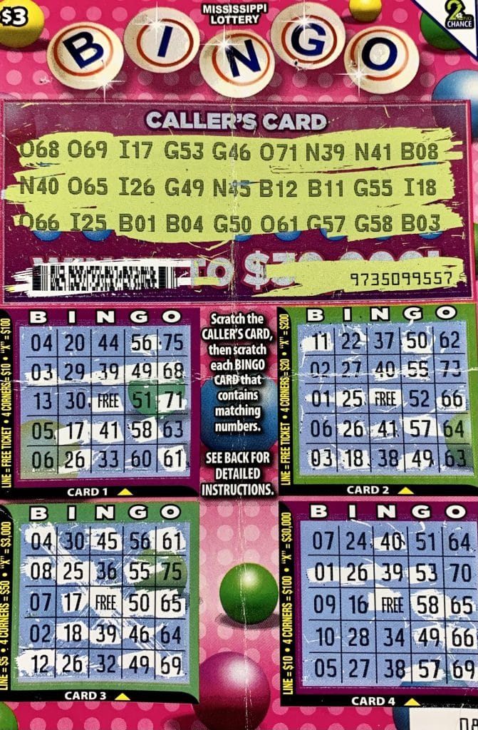 A Ripley man won $3,000 on a Bingo scratch-off game purchased from Tobacco Warehouse on E. Walnut St., Ripley.