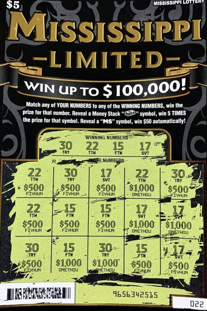 A Flowood man won $10,000 on a Mississippi Limited scratch-off game purchased from Flowood Shell on Flowood Dr., Flowood.