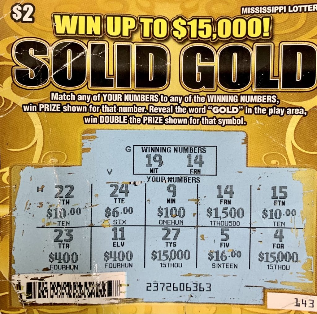 A Forest man won $1,500 on a Solid Gold scratch-off game purchased at EK Food Mart on E. Third St., Forest.