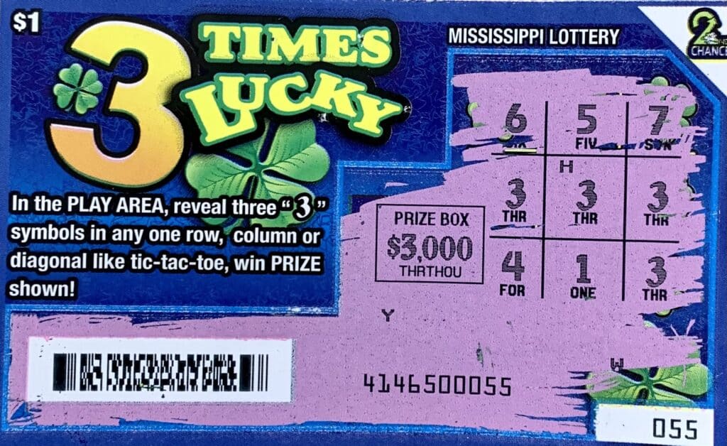 A Canton woman won $3,000 on a 3 Times Lucky scratch-off game purchased from Canton Discount Drugs Inc on E. Peace St., Canton.