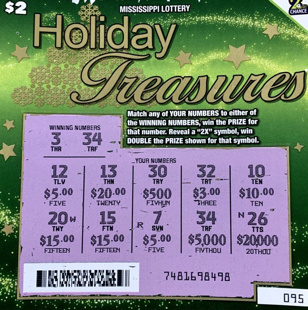 A Choctaw County man won $5,000 on a Holiday Treasures scratch-off game purchased at Circle K on Veteran’s Memorial Blvd., Eupora.